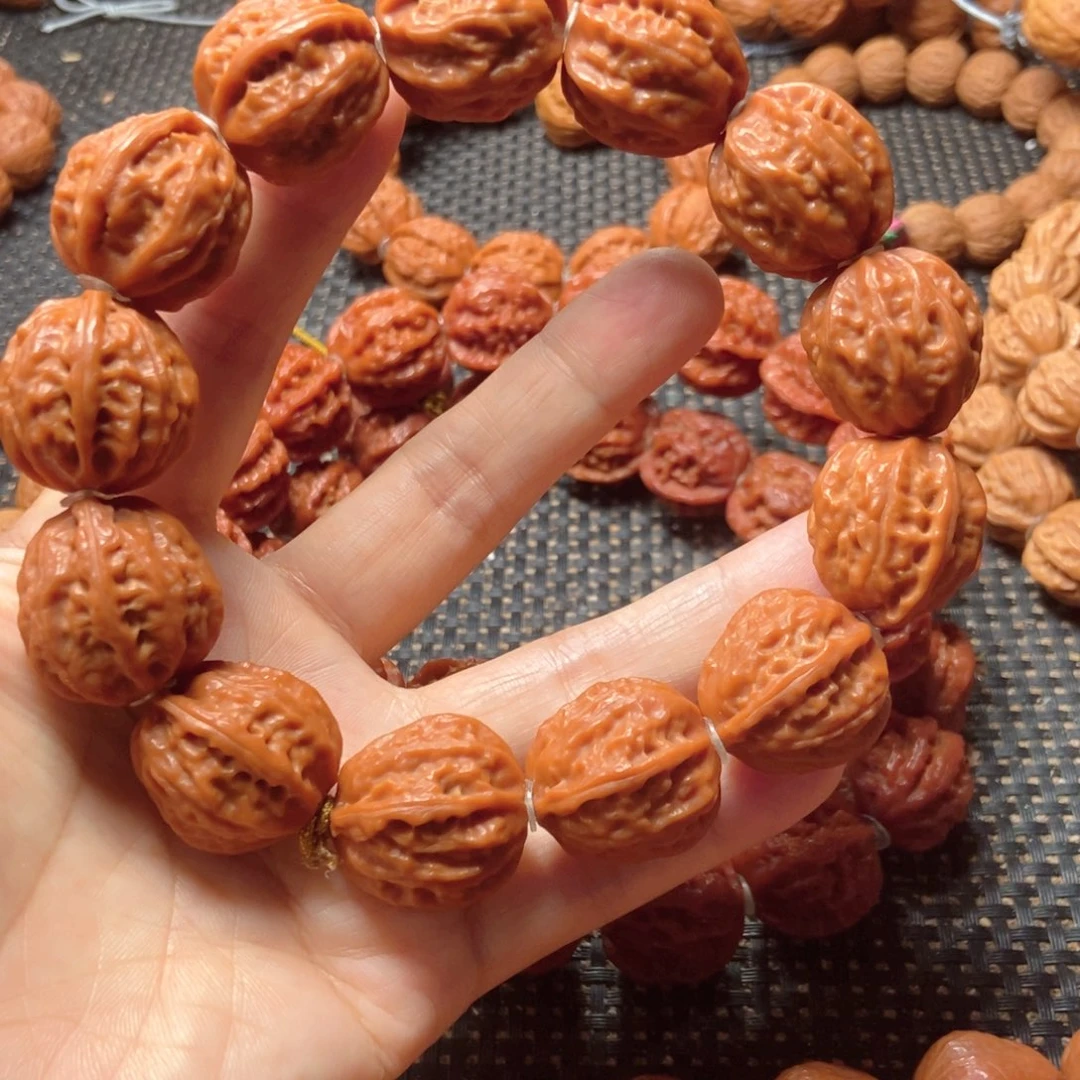 风***清文玩核桃吊坠粗筋手串