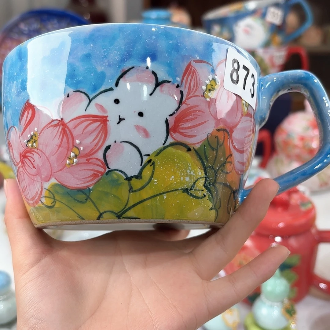 景德镇手绘高温釉下彩陶瓷茶具