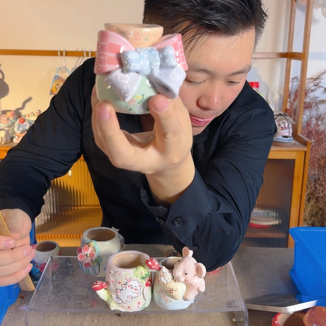 老梧家的手工多肉花盆