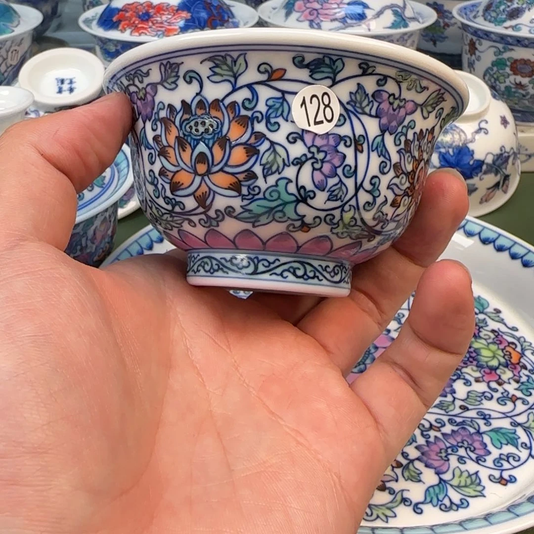 彦祖纯手工手绘茶具128