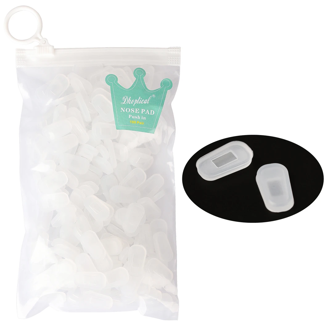 （100副）眼镜鼻托套硅胶材质套入式鼻托眼镜附件黑白跨境款