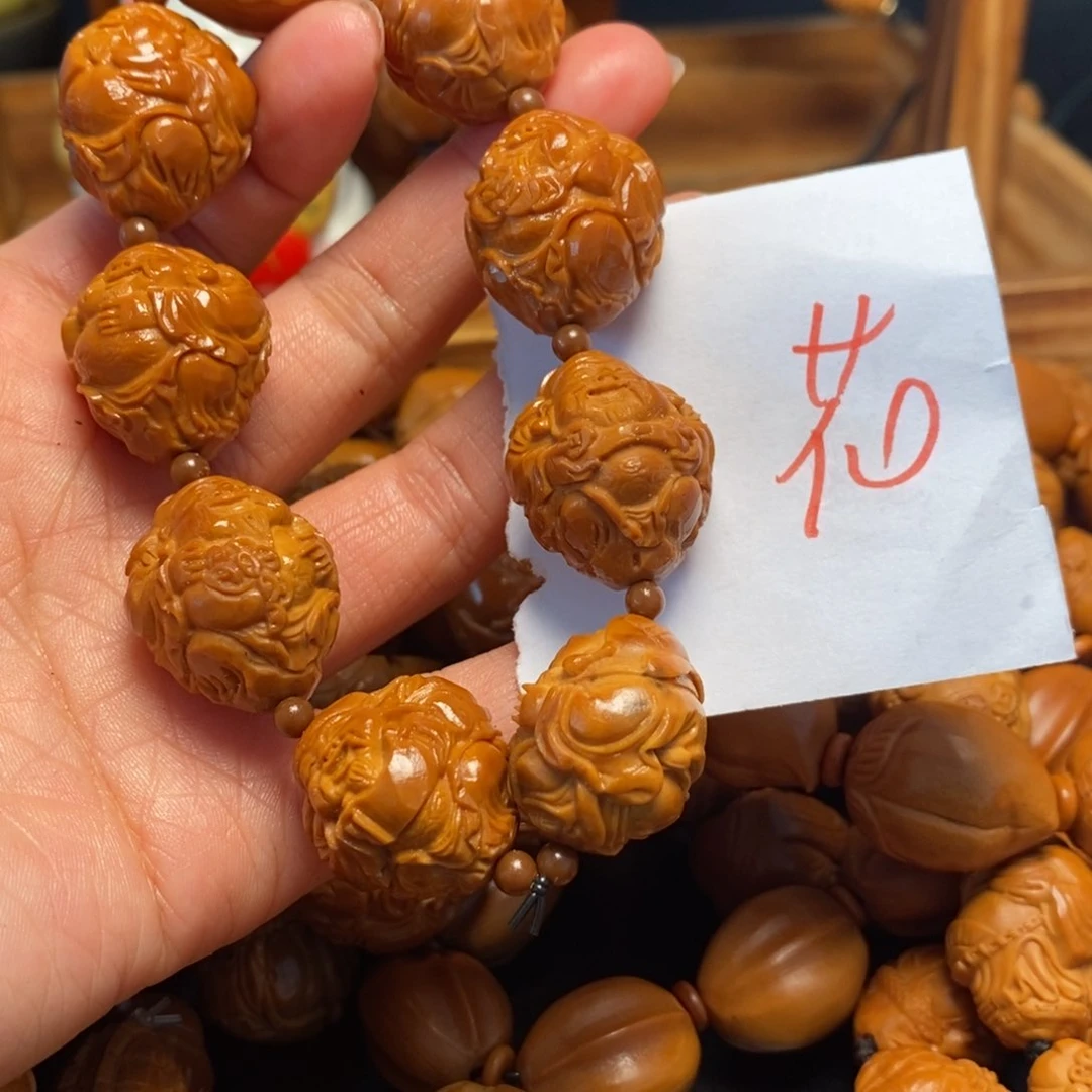 橄榄核手串/手链财神爷，花了