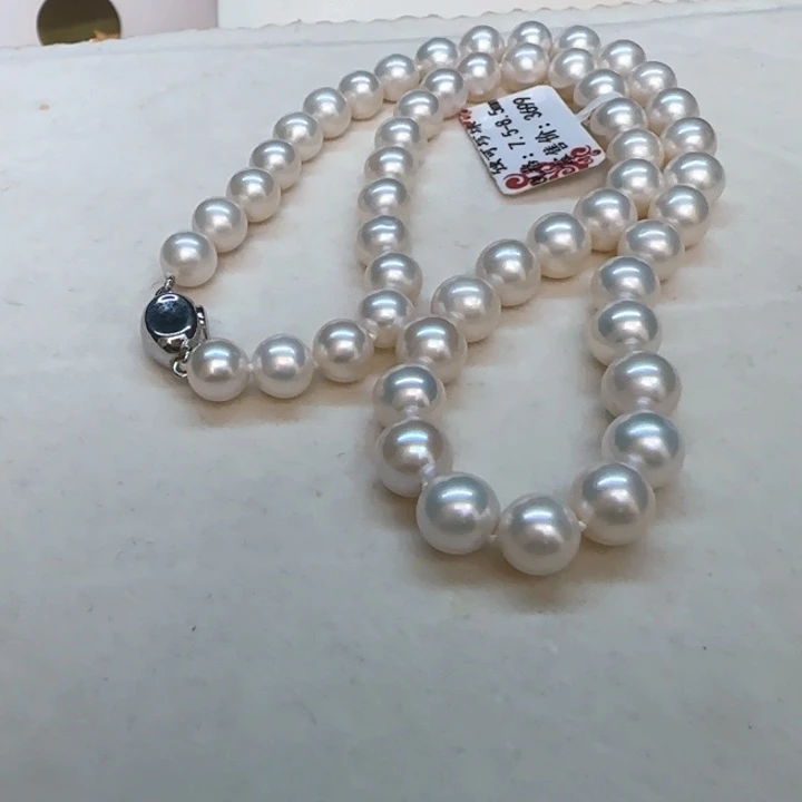 银S925镶嵌项链淡水珍珠