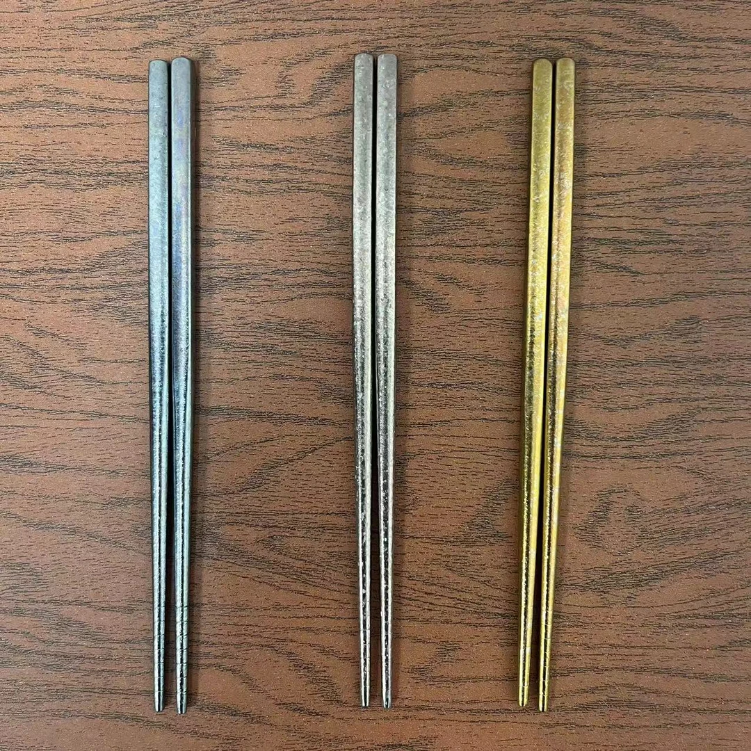 [厂家直销]纯钛筷子高档家用耐高温防霉防滑家庭户外露营便携全