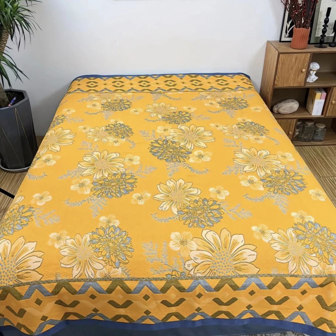 多功能轻奢盖毯-金丝菊1