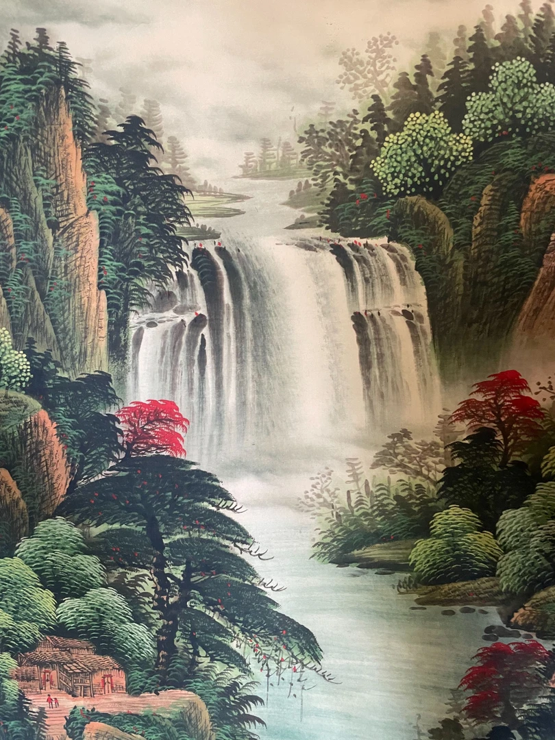 川流精美立轴装饰画
