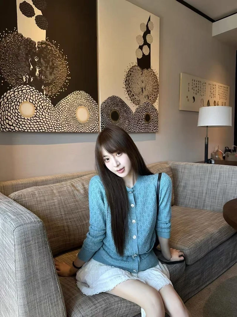 411  针织开衫韩系早秋穿搭法式氛围感气质小香风毛衣外套B33 A71