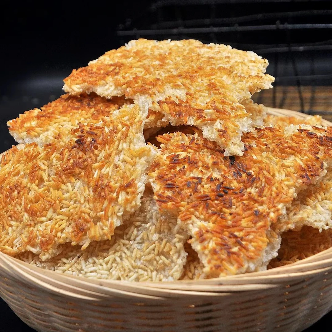 土灶锅巴安徽六安农家老式锅巴纯手工原味大米锅巴铁锅柴火非油炸