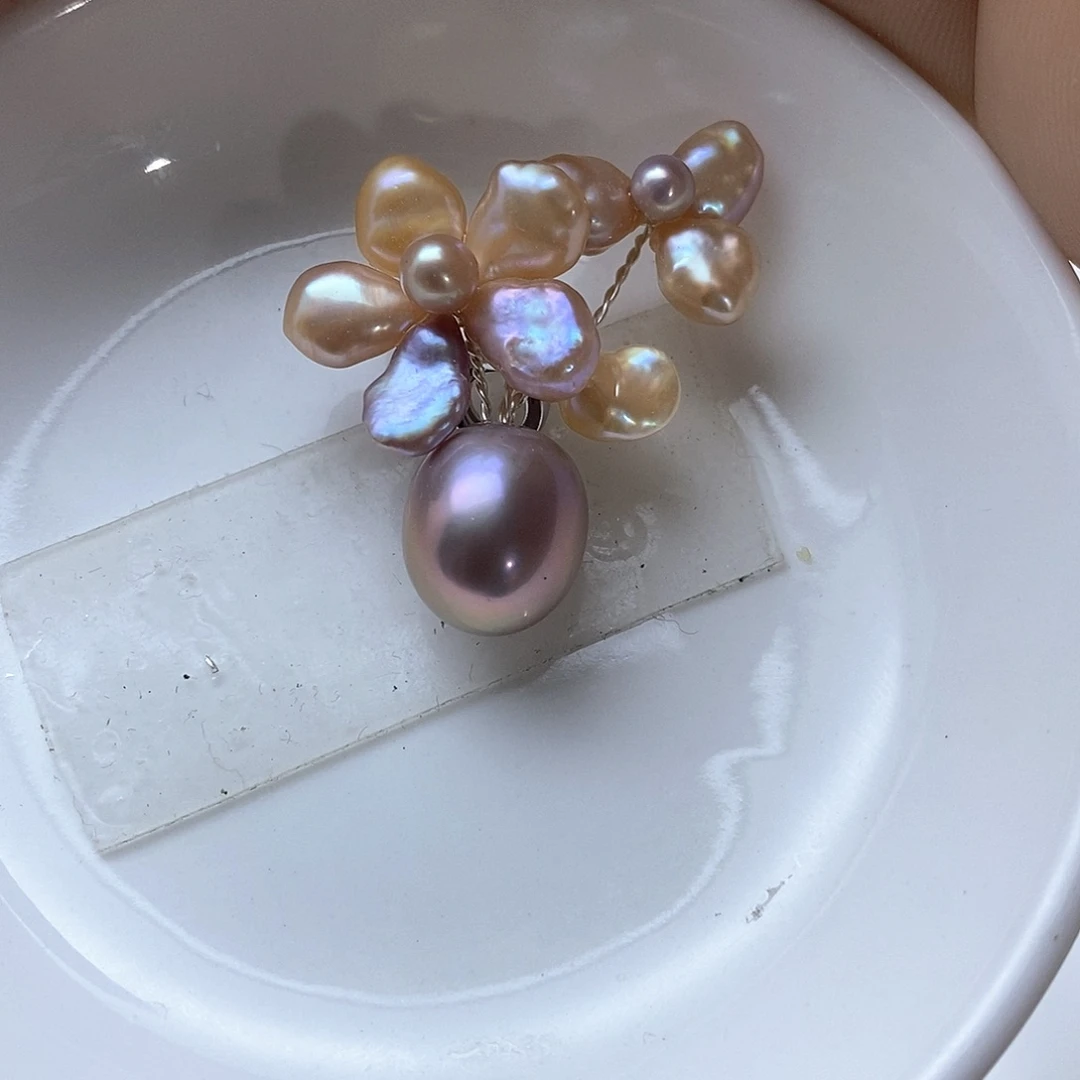 合金淡水珍珠吊坠梦*航