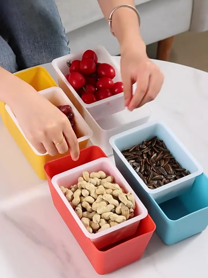 【新疆包邮】双层水果盘沥水篮客厅家用放糖果零食收纳盒嗑吃瓜子盒