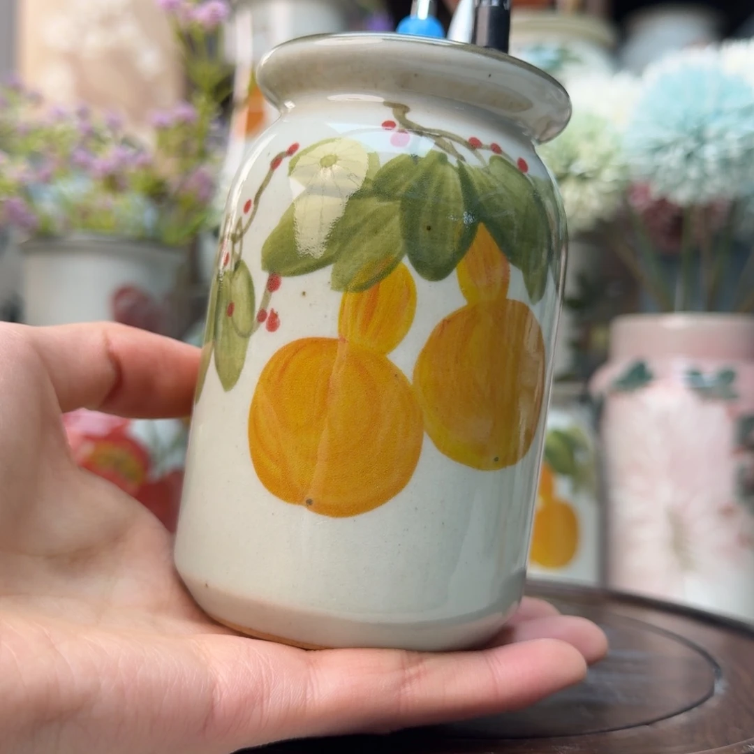 缸景德镇陶瓷手绘花瓶摆件无孔