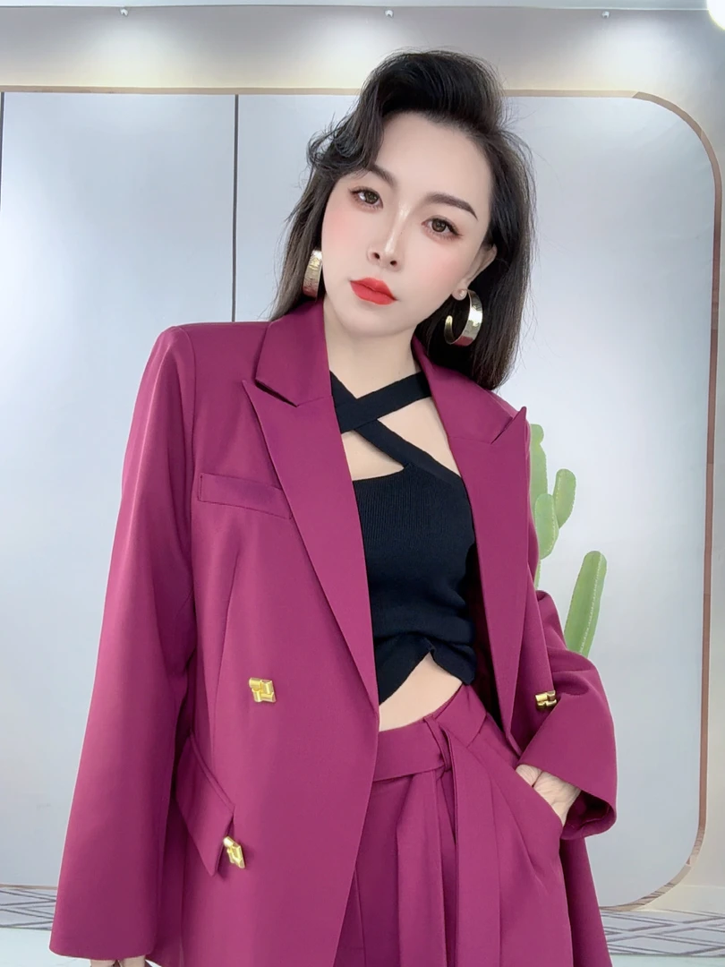 Q6送【裤子】时尚轻奢西服套装休闲高级显瘦