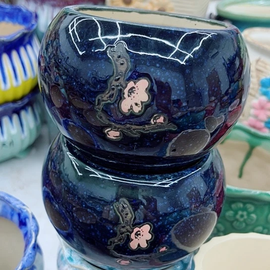 多肉绿植陶瓷花盆9.9包邮，有空