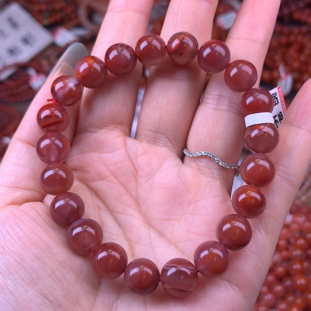 未镶嵌手链南红玛瑙11号福利瓦西牛血卡9.8