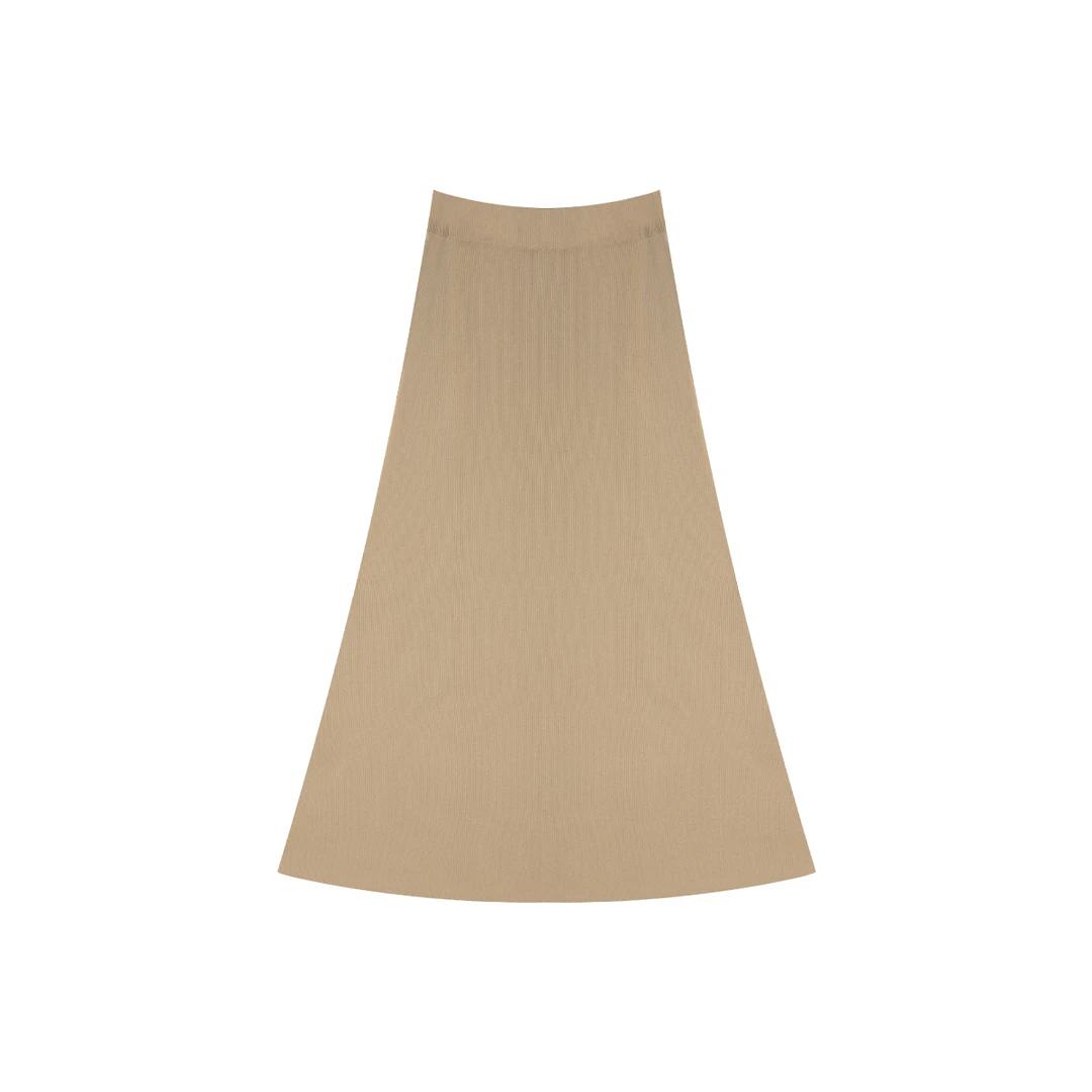 【半身裙】夏季冰曲针织H型半身裙纯色中腰#半身裙