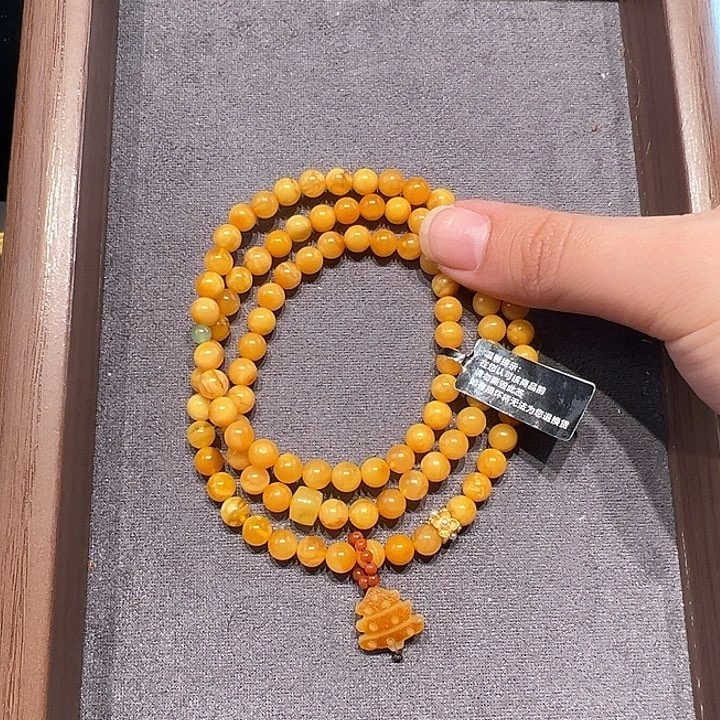 蜜蜡未镶嵌手串6.1mm蜜蜡手串