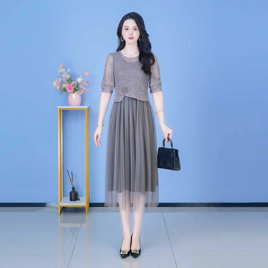 【SJYH2879】早秋新款套装裙两件套时尚优雅减龄洋气套装