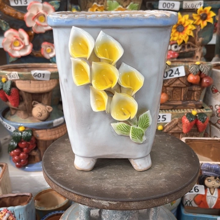 紫砂花盆粗陶材质多肉花盆