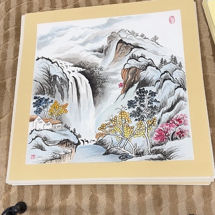 国画花鸟等图案50.50