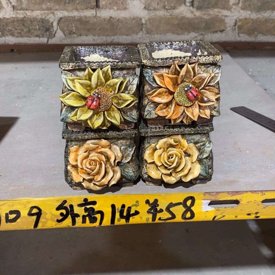 红陶青藤花器多肉花盆