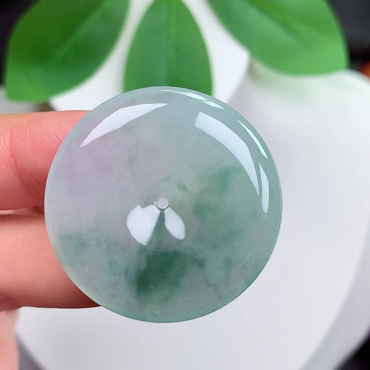 颈饰未镶嵌翡翠平安扣 32.4x5.4mm