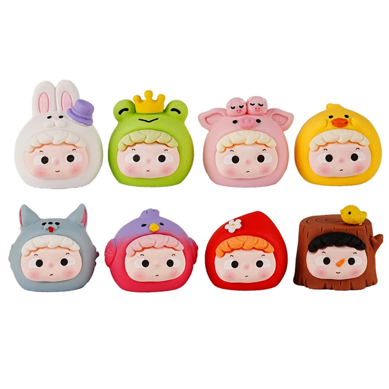 新款童话故事粒萌diy潮玩树脂小摆件对对碰纯手工微瑕疵介意勿拍