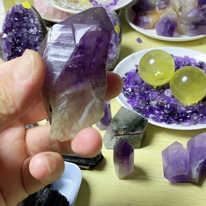 思***思紫晶珠宝半成品未镶嵌