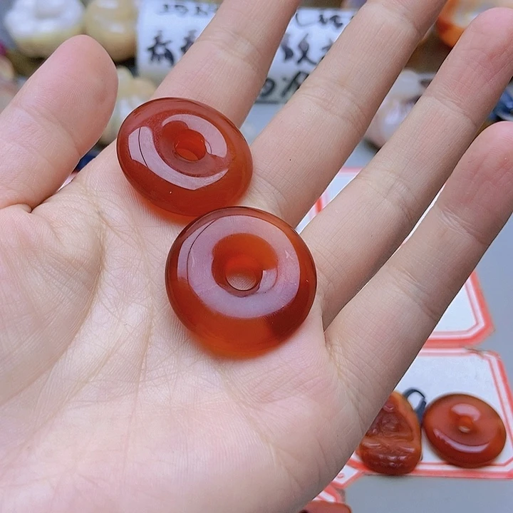 【闪购商品】未镶嵌玛瑙/玉髓珠宝半成品笑***康