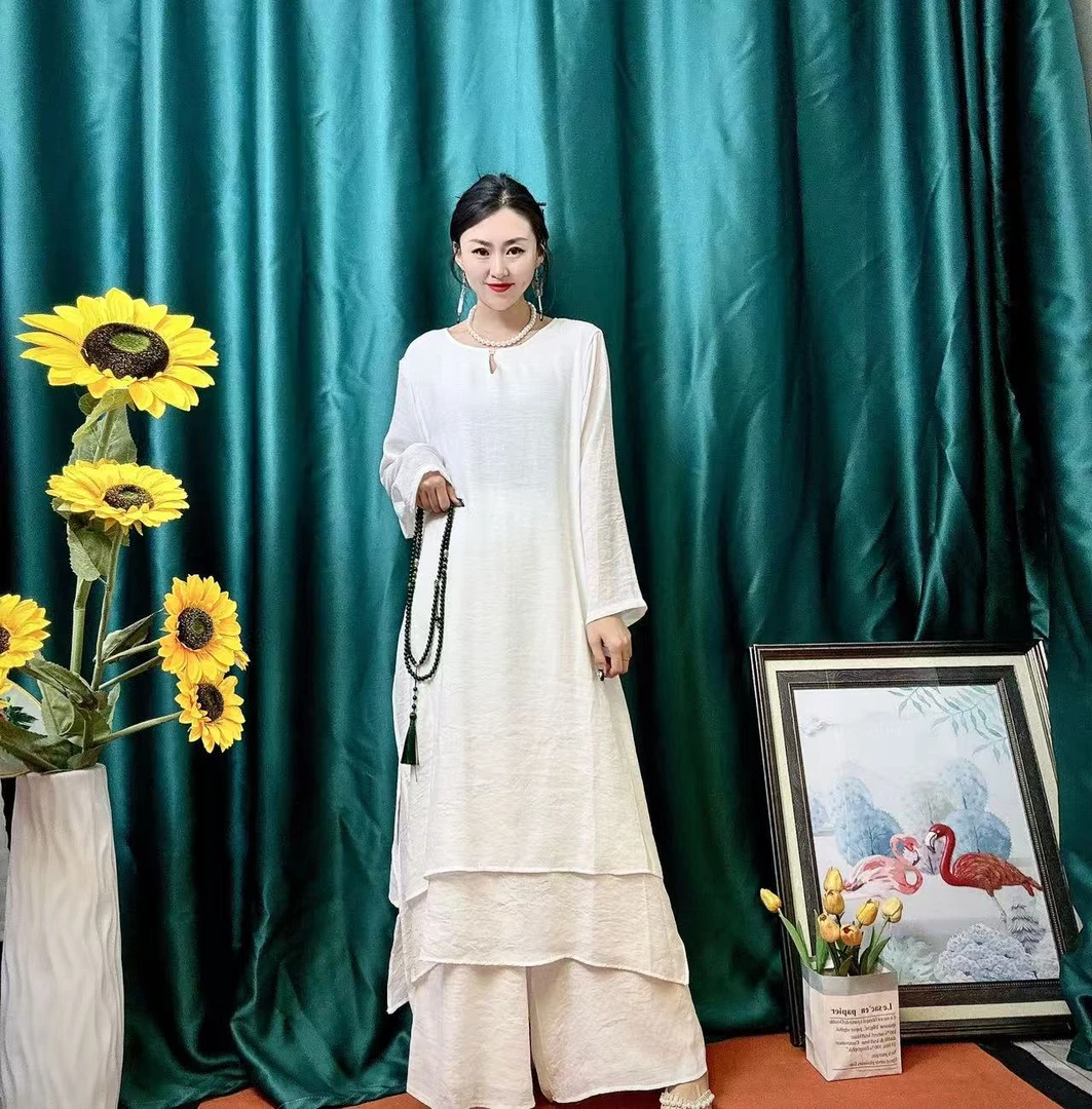 034(两件套长款-粉色-黄色-黑色-白色）F小姐轻奢两件套