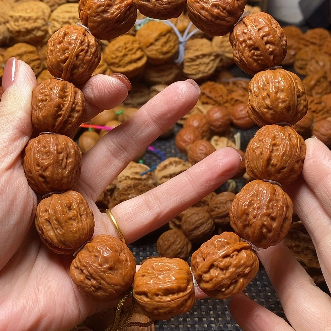 文玩核桃手串方墩粗筋