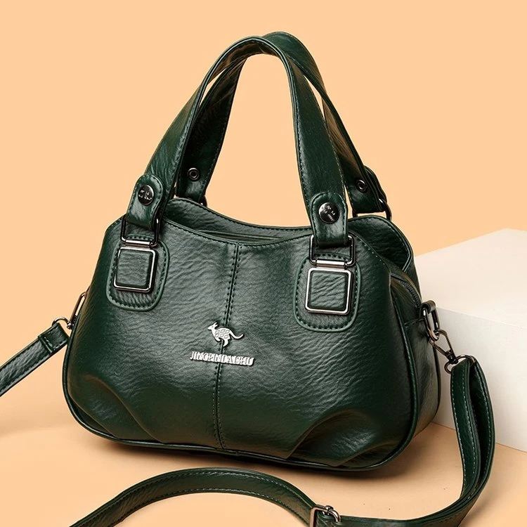 单肩斜挎斜挎包真皮软包时尚休闲气质女包百搭简约中年女士大气