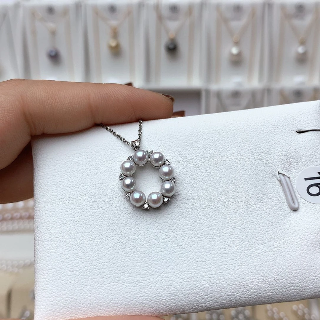 淡水珍珠银S925镶嵌吊坠(赠链)爵****～