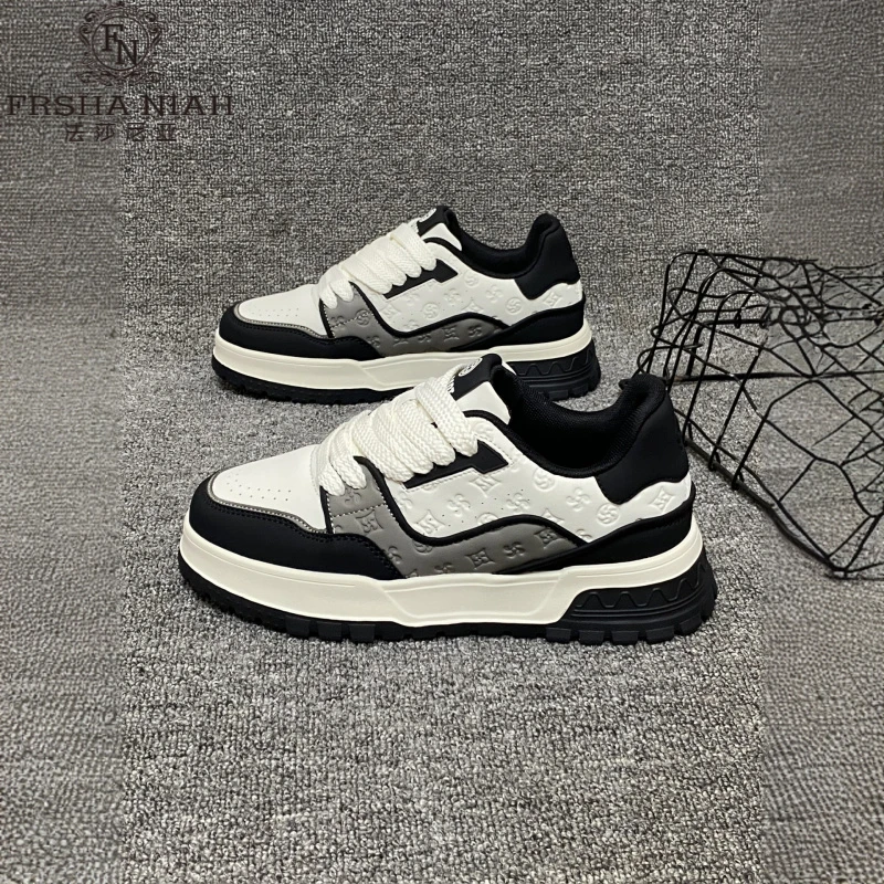 法莎尼亚潮牌厚底街头港风青年板鞋秋季新款韩版流光风男秋季厚底