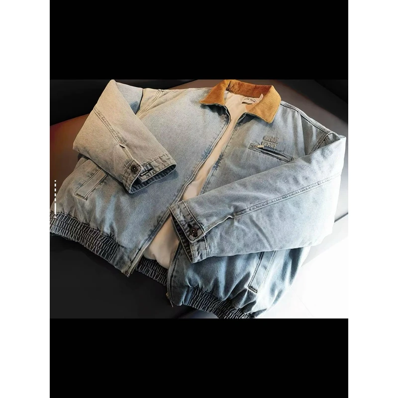 【蛙家 原版面料 天花板】淼淼 FW23牛仔复古翻领棉服