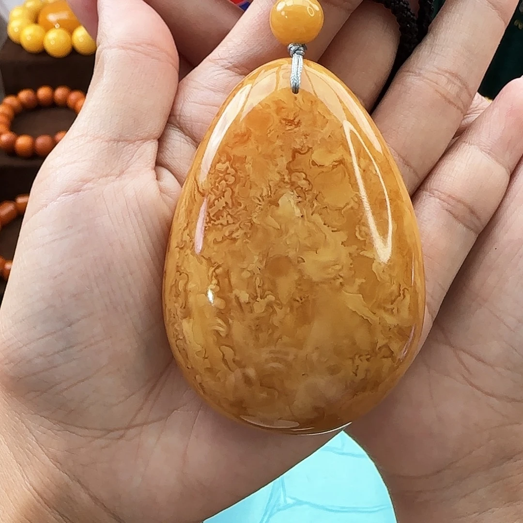 琥珀颈饰未镶嵌吊坠