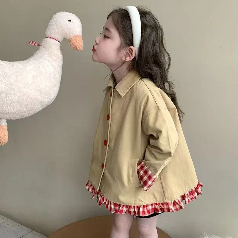 （陈思晨）女童风衣新款洋气时髦儿童春装女宝宝春秋款休闲百搭外套