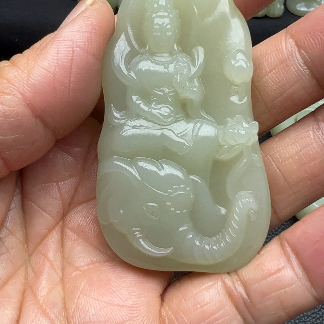 和田玉（糖玉）未镶嵌吊坠(不含链)