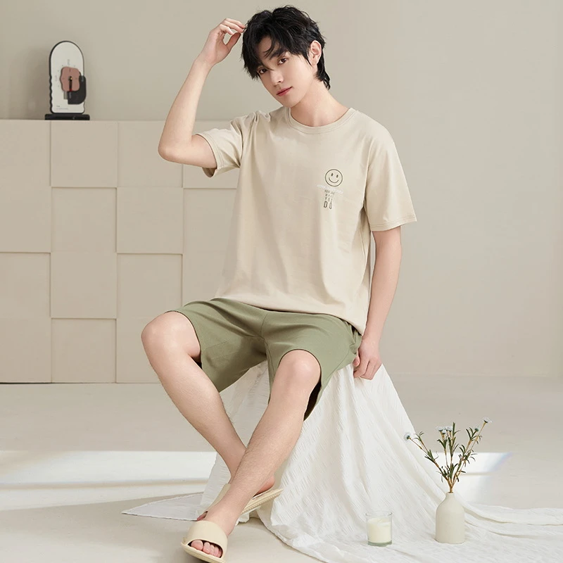 棉质卡通特大码睡衣春秋季长袖套头薄款胖子200斤家居服加肥加大