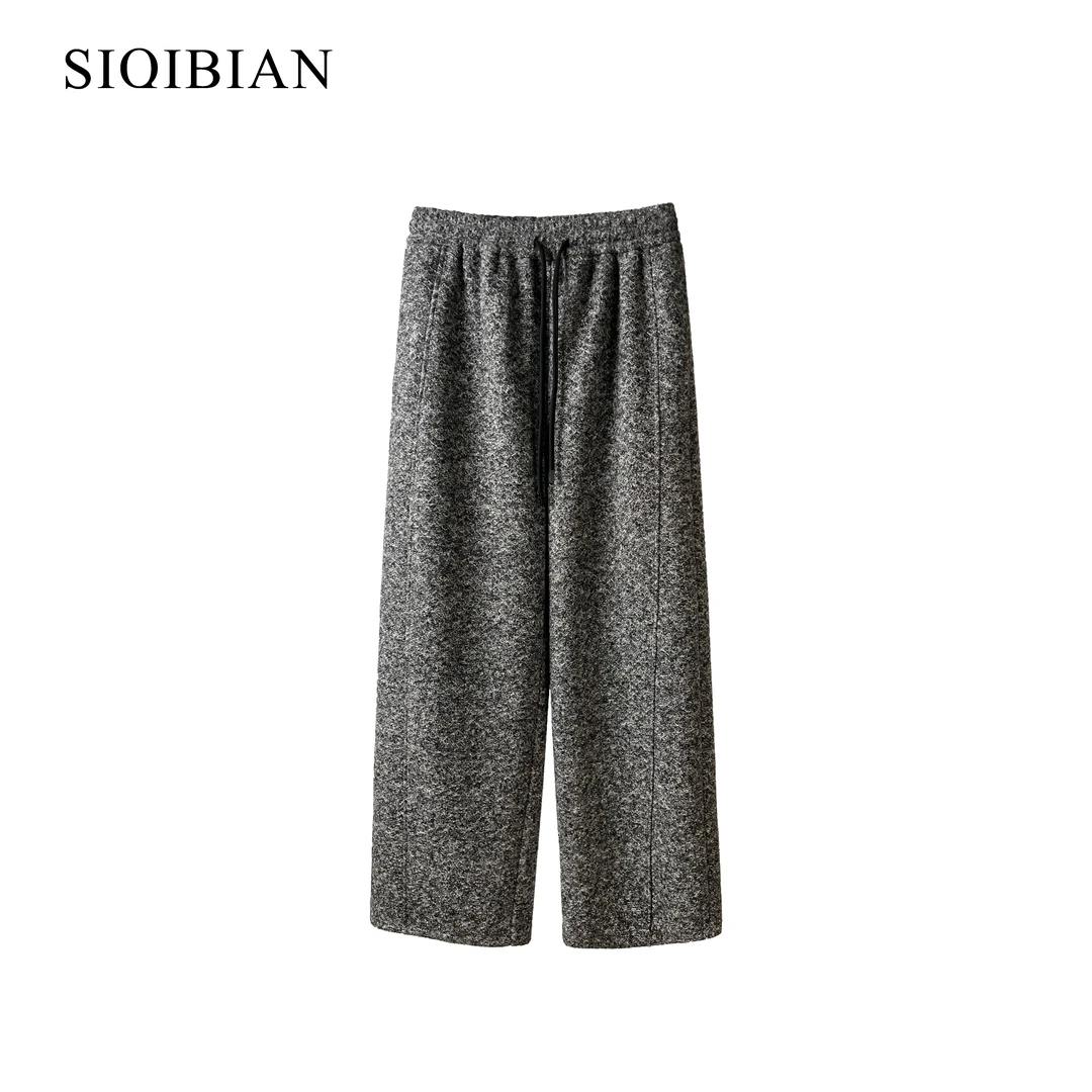 SIQIBIAN ｜25新品休闲百搭羊毛松紧腰休闲裤【塔塔专属】-25878