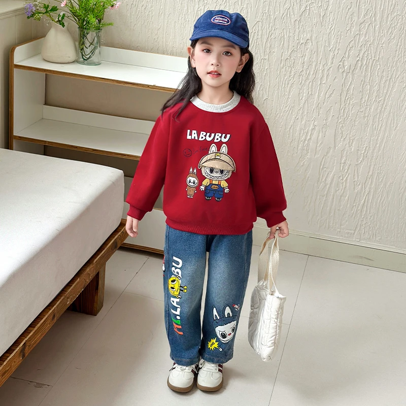 女童秋装卫衣套装春秋款2025新款超好看女宝宝小儿童洋气秋季衣服