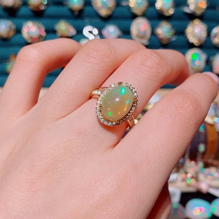 欧泊欧泊戒指银S925镶嵌