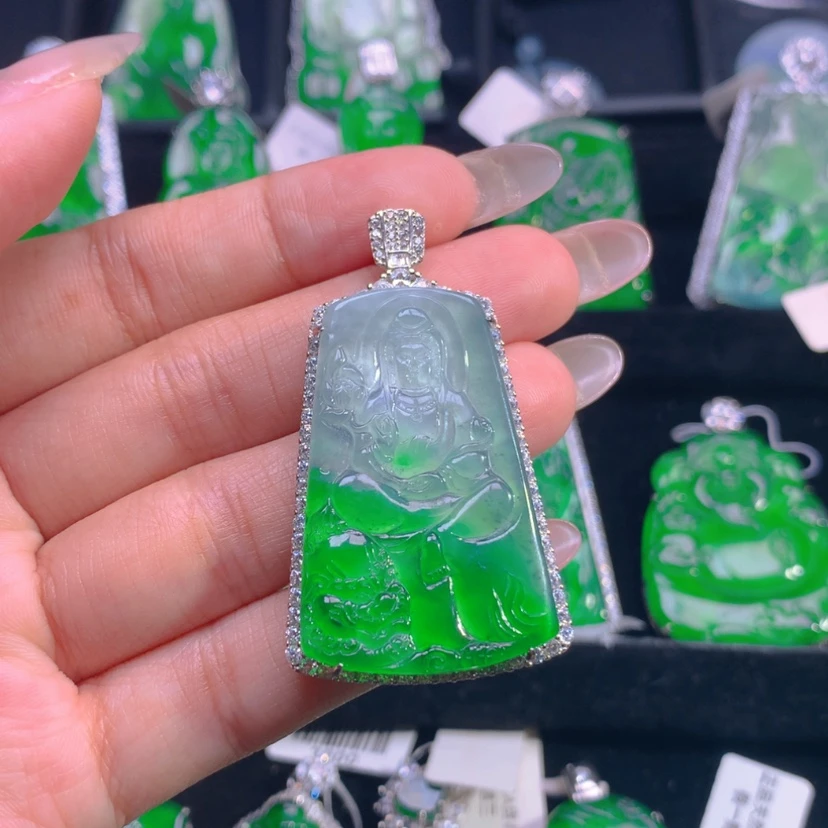 【闪购商品】翡翠银S925镶嵌颈饰翡翠