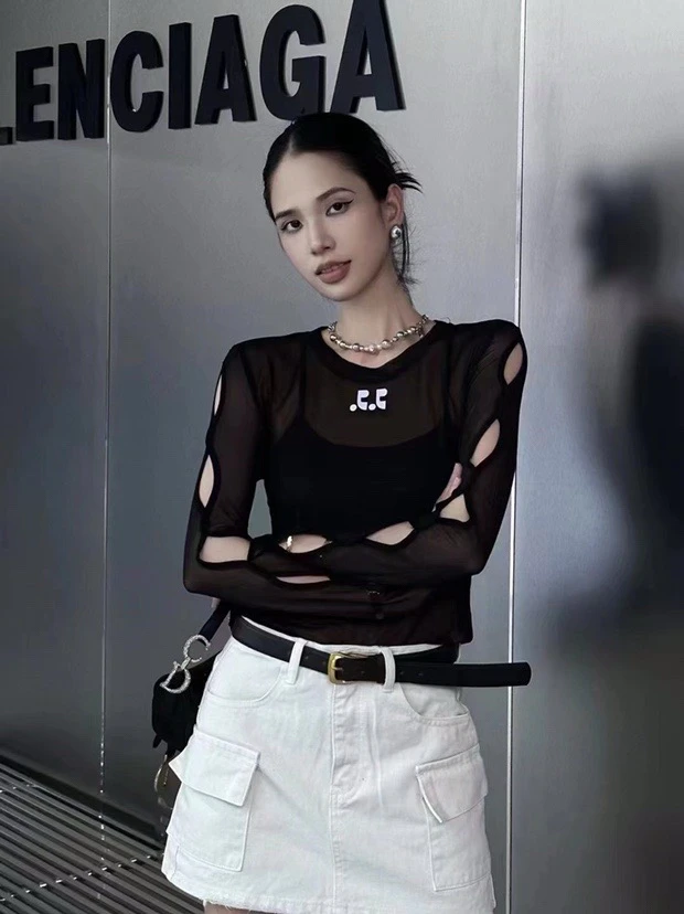 个性镂空黑色网纱