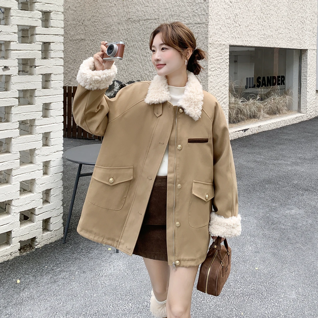 681-690厚款中长款宽松型派克服休闲加厚时尚韩版【非主图款】