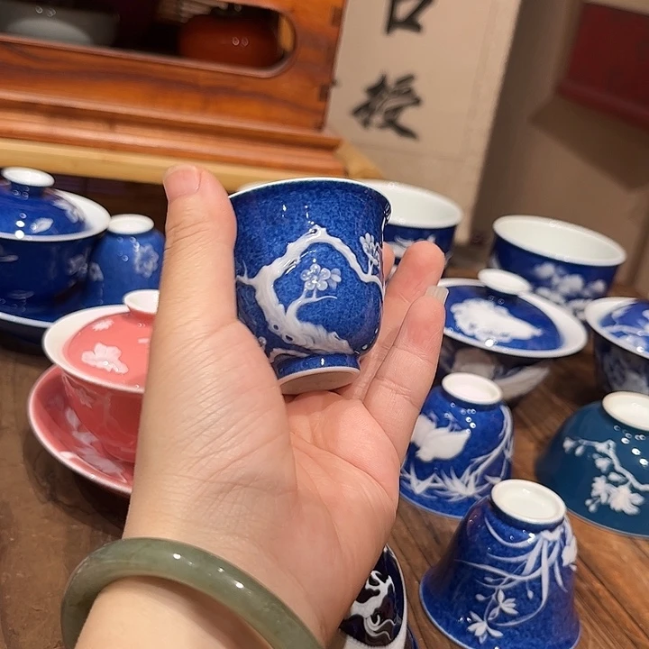 堆白梅花杯杯被杯