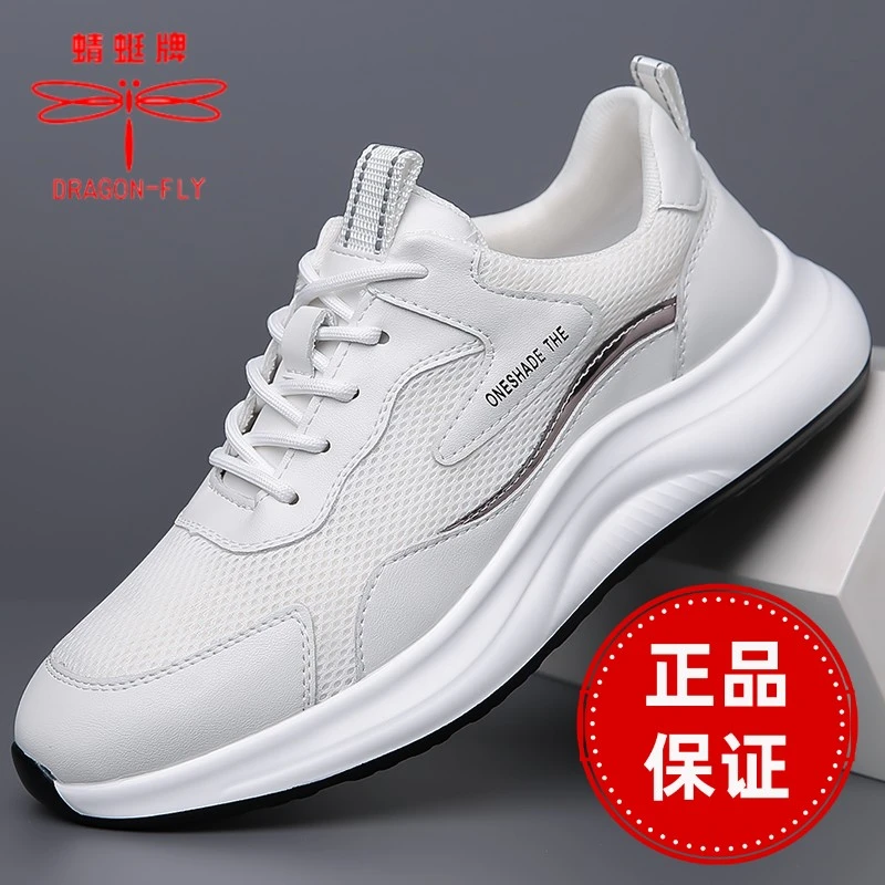 蜻蜓牌运动鞋男新款男士轻便跑步鞋网面透气软底百搭潮流休闲鞋子