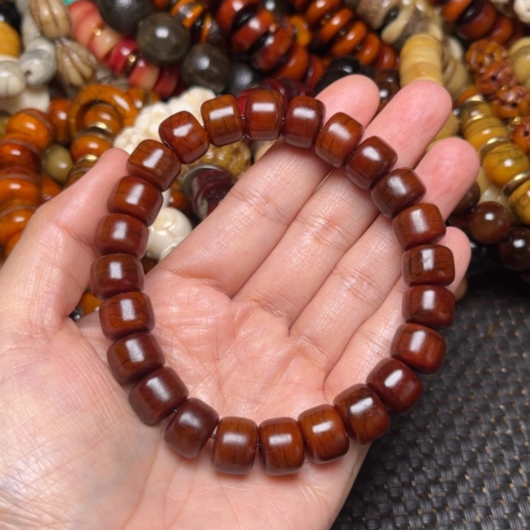 【闪购商品】牛骨手串/手链牛骨油性珠红12×9×24素