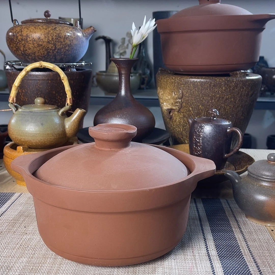 壶紫砂粗陶实用砂锅