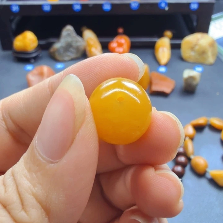 永***远田黄石田黄石珠子