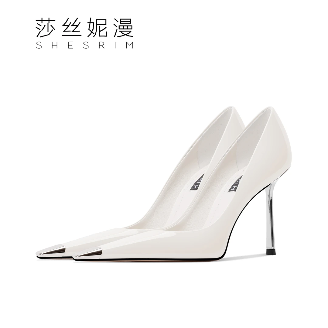 「9.5CM」秋季简约时装秀场款高跟女士单鞋尖头细高跟防踢头单鞋女